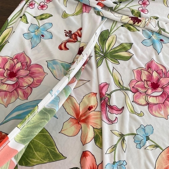 BEAUTIFUL floral print London Times faux wrap dress with tie size medium - Picture 5 of 9